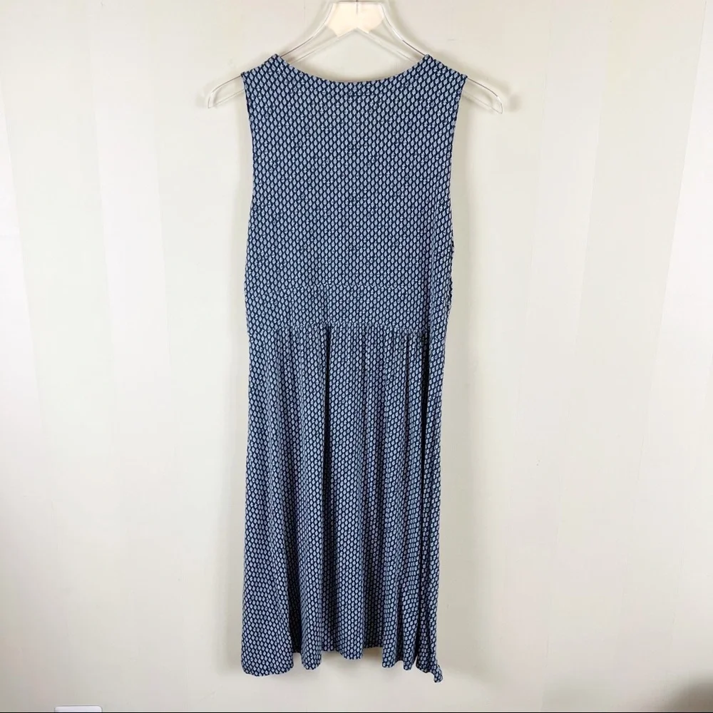 📍SOLD📍L.L. Bean | Women’s Summer Knit Sleeveless Print Dress Medium Petite - Picture 3 of 7